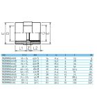 Муфта ПВХ Effast RGRMAG075H перехідна з внутрішньою різьбою, d75x2-1/2"