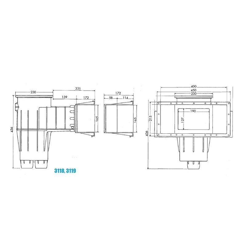 Скімер Hayward 3119LG Premium Wide під лайнер