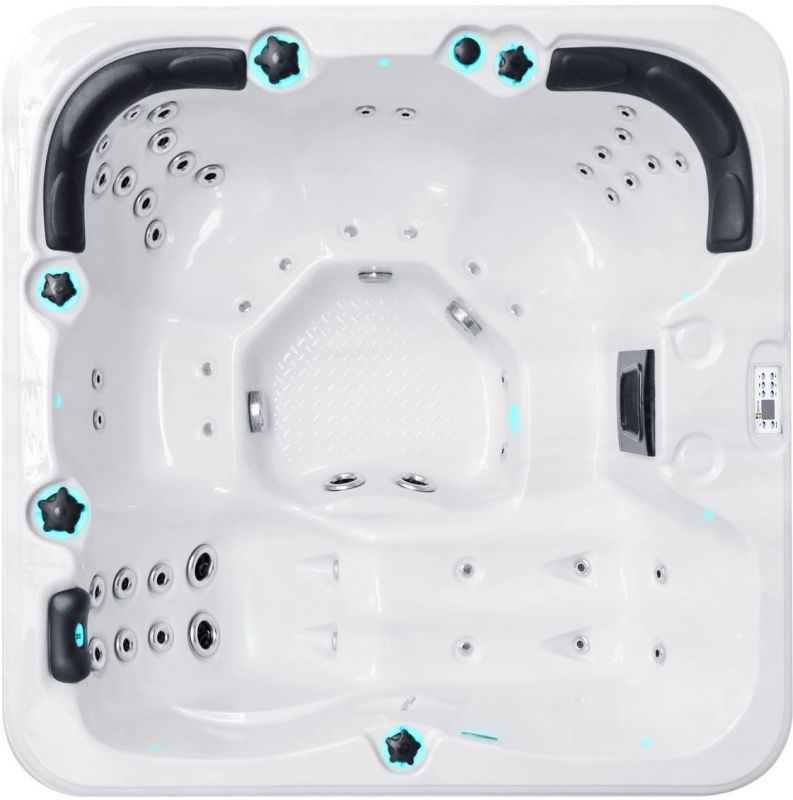 Гидромассажный бассейн Passion Spas Refresh (204х204х85 см), Серебристо-белый