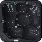 Гидромассажный бассейн Passion Spas Relax (204х204х85 см), Черная жемчужина