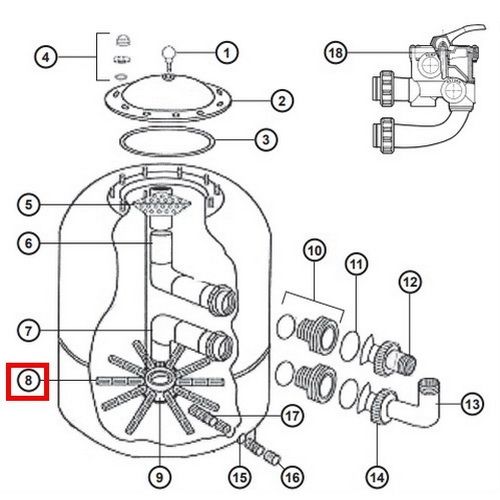 Сепаратор Hayward для фільтра NC d600-780 NCX12019 (4 шт.)