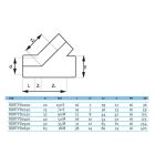 Трійник ПВХ Effast RDRTYD0750 45° клеєвий, d75 мм