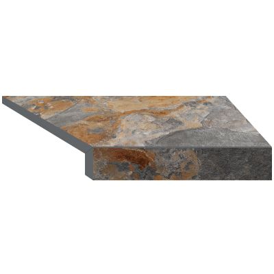 Кутовий Г-подібний елемент бортової плитки Aquaviva Ardesia Loft, 595x345x50(20) мм (правий/45°) Кутовий Г-подібний елемент бортової плитки Aquaviva Ardesia Loft, 595x345x50(20) мм (правий/45°)