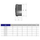 Заглушка ПВХ Effast RERTAE040E з зовнішньою різьбою d1-1/4"