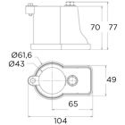 Закладний стакан з болтом для сходів Flexinox (2 шт.)