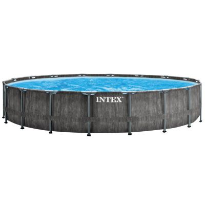 Каркасный бассейн Intex 26744 GREYWOOD (549х122 см) с картриджным фильтром, лестницей и тентом Каркасный бассейн Intex 26744 GREYWOOD (549х122 см) с картриджным фильтром, лестницей и тентом