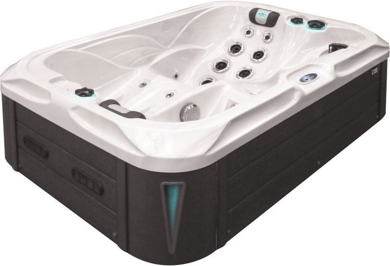 Гидромассажный бассейн Passion Spas Indulgence (214х143х63 см), Серебристо-белый