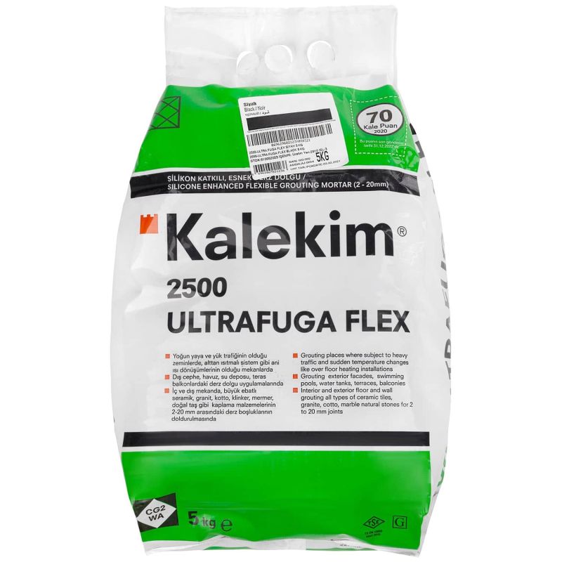 Еластична фуга для швів із силіконом Kalekim Ultrafuga Flex 2555 (5 кг) Чорний