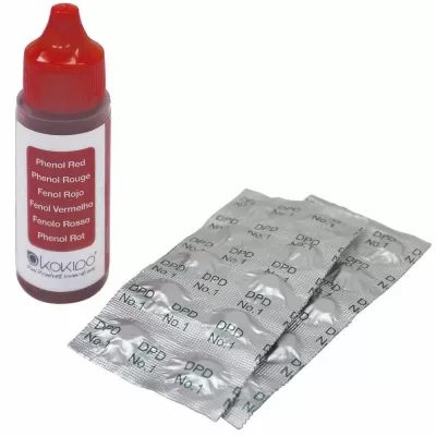 Таблетки + Капли Kokido K101CBX24 для тестера K029BU (20cc Phenol + 20pcs DPD) двухкомпонентный Таблетки + Капли Kokido K101CBX24 для тестера K029BU (20cc Phenol + 20pcs DPD) двухкомпонентный