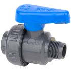 Кран кульовий ПВХ Effast d1/2" ВР-НР, із зовнішньою різьбою