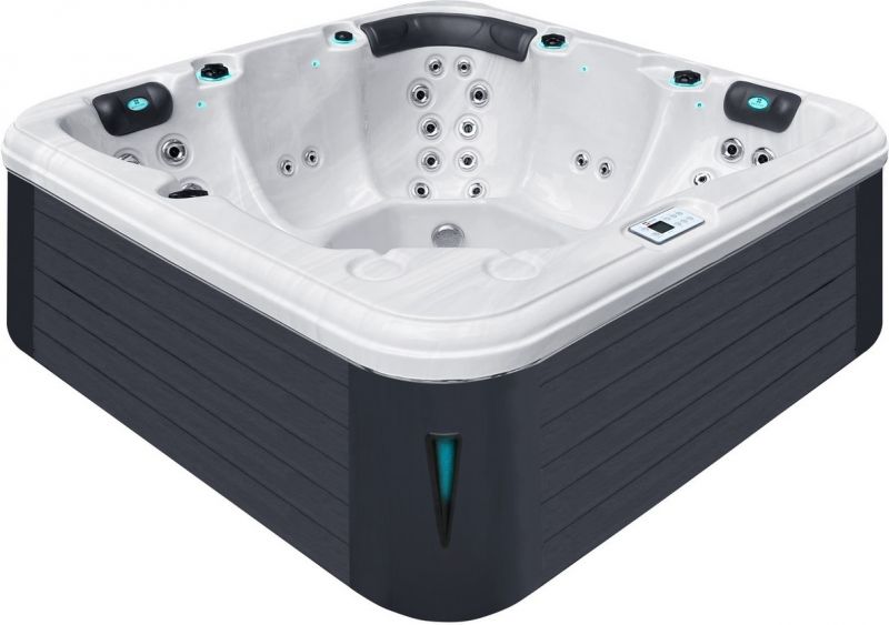 Гидромассажный бассейн Passion Spas Relax (204х204х85 см), Серебристо-белый